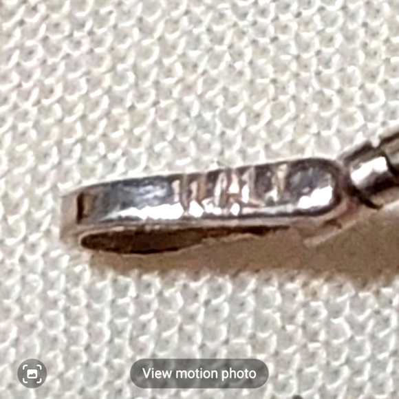 Silver Curly 925 Italy Silver Necklace. - Picture 6 of 8